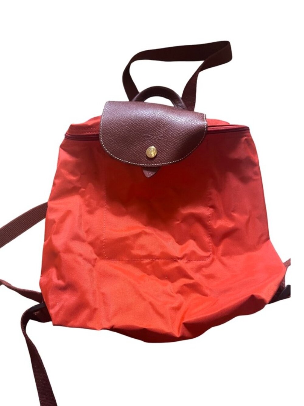 Longchamp Le Pliage Backpack (Hermes Orange)